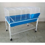 Metal Rabbit Guinea Pig Ferret Hutch Small animals Cage with Stand 99cm 